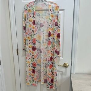 Floral Long Kimono Cardigan